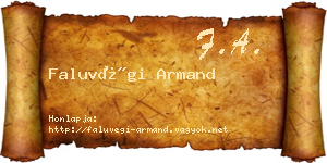 Faluvégi Armand névjegykártya